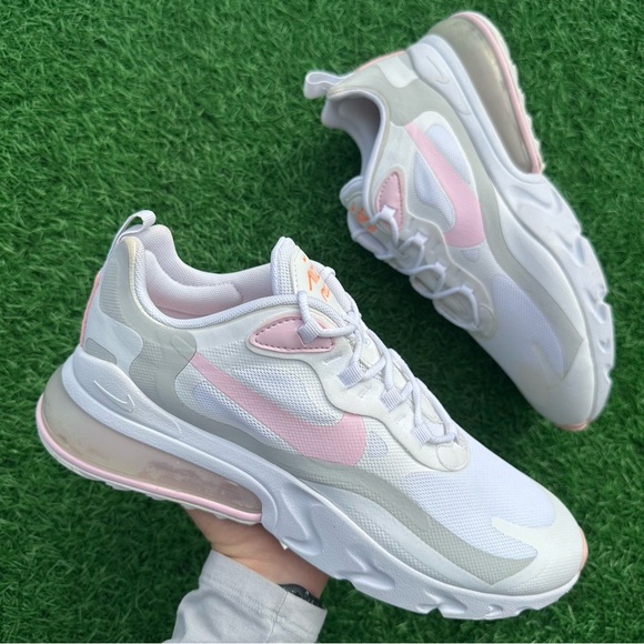 Nike Air Max 270 React White / Pink Foam / Total Orange